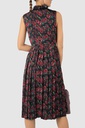 XL313076 Pleated Floral Dress Lady