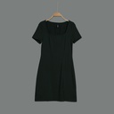 XL213203 Fitted Scoop Neck Midi Dress