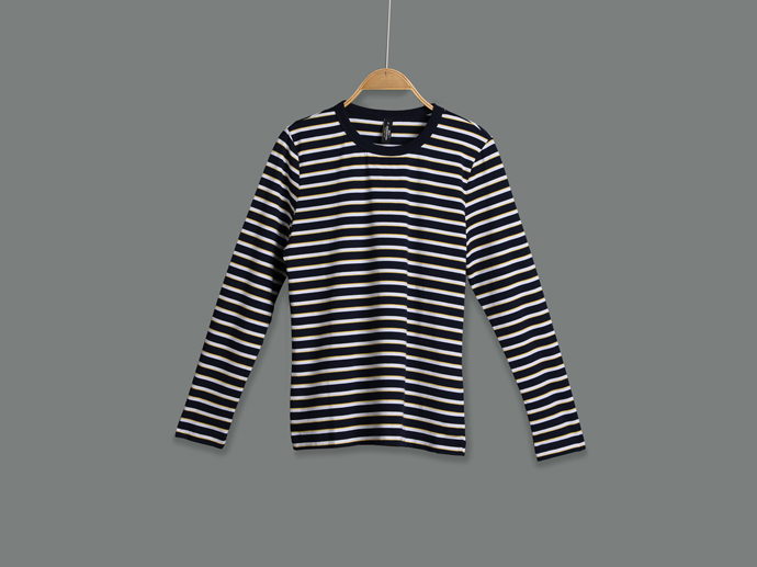XT113364 Striped Long T-Shirt Lady