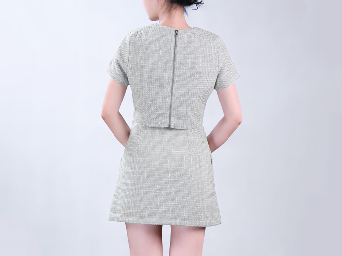 XH213333 Tweed Blouse Lady