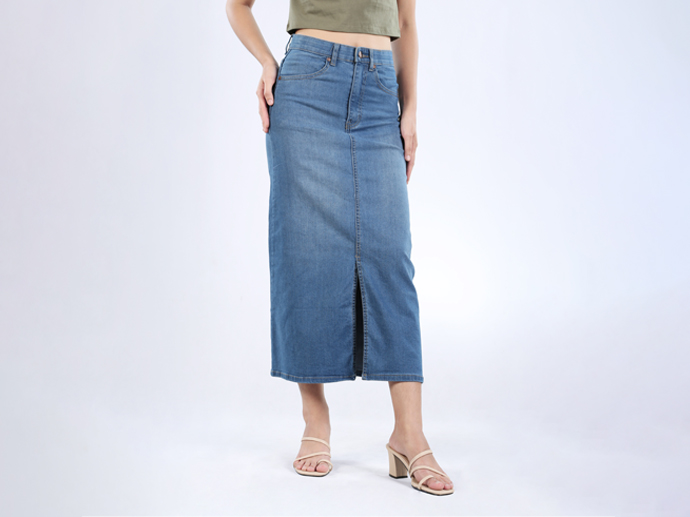 XK113420 Jean Long Skirt Lady
