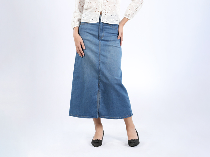 XK113420 Jean Long Skirt Lady