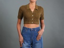 XH213503 Knit Crop Top Lady