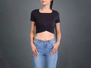 GH23364 Square Neck Crop Top Lady
