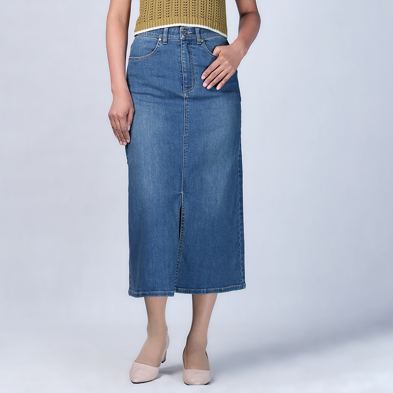 XK113420 Jean Long Skirt Lady