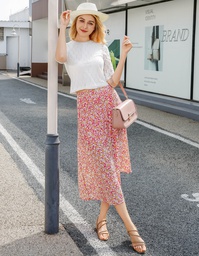 [XK113146] XK113146 Chiffon Skirt Women