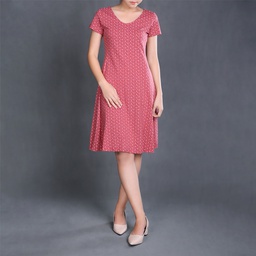 [XL213176] XL213176 V-Neck Mini Dress Women