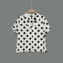 [XH213276] XH213276 Spot Blouse Lady