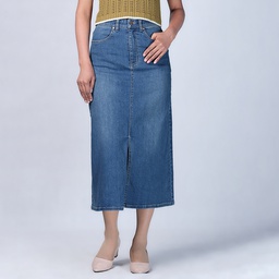 [XK113420] XK113420 Jean Long Skirt Lady