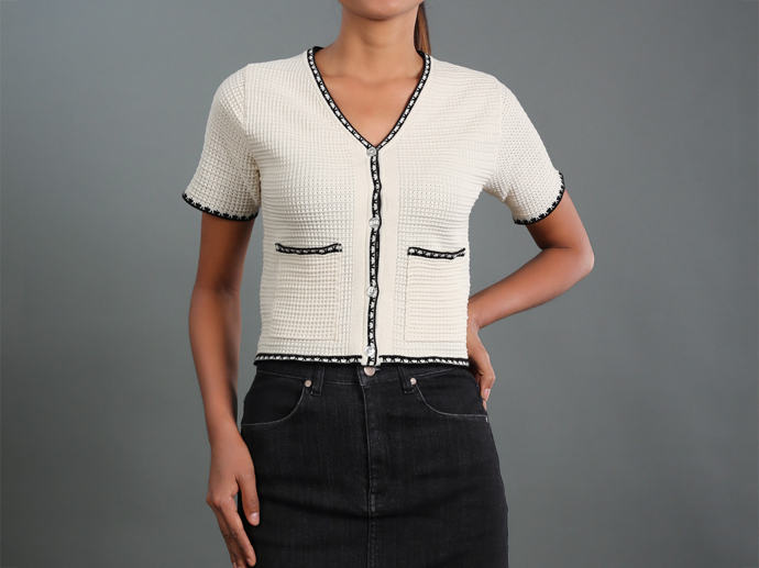 XH213497 Knit Crop Top Lady