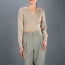 GH13360 Knit Ribbed Polo Sweater