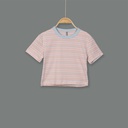 KG21067 Striped Baggy T-Shirt Girl