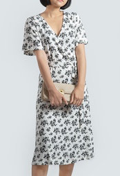 [XL213091] XL213091 Floral Dress Lady